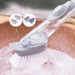 Automatic Liquid Long Handle Kitchen Dish Brush - Image 4