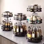 Kitchen Organizer Rack with Rotating Seasoning Container Box - Image 2